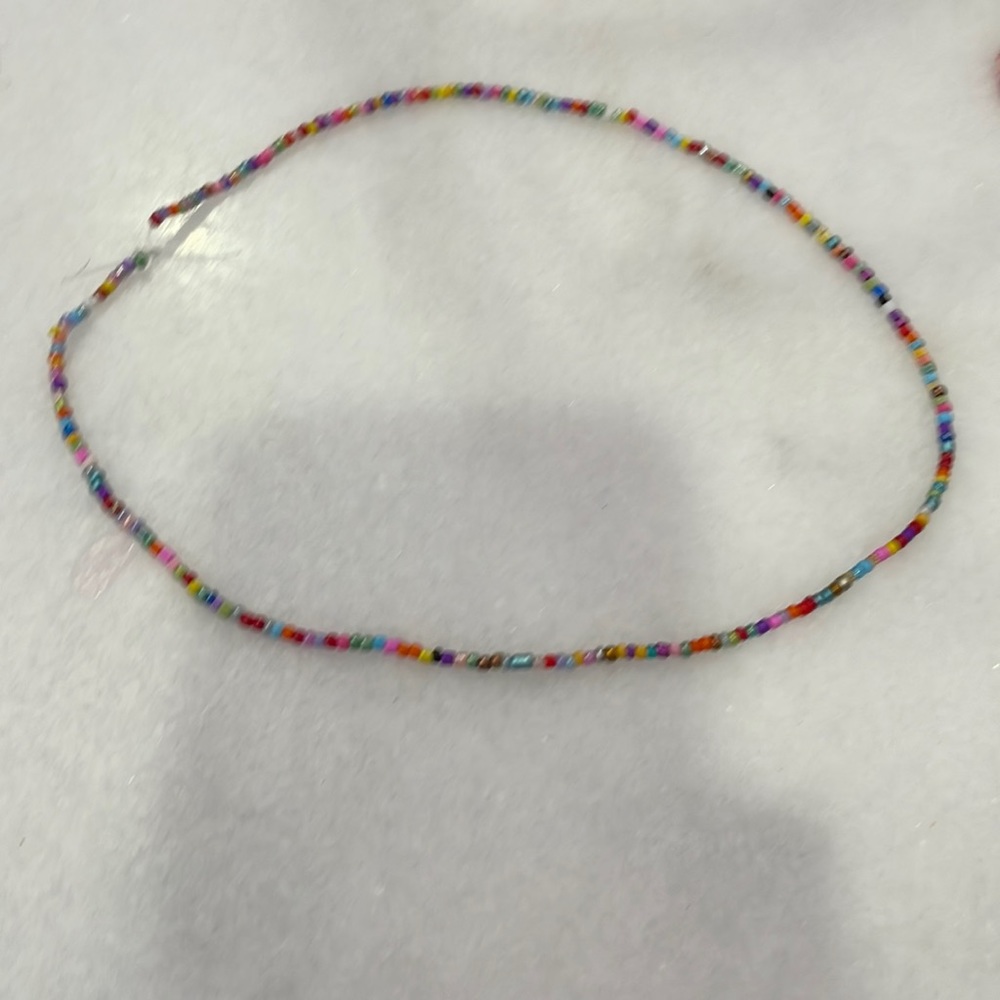 Colorful seed bead necklace